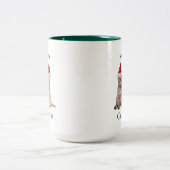 マイオウィクリスマスの子猫マグカップ ツートーンマグカップ (中央)