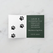 マイオウィクリスマスキットンウォーターカラーホリデーカード サンキューカード (内部)