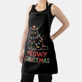 マイオウィクリスマスクリスマスライトブラックキャットパジャマ エプロン (インサイチュ)