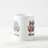 マイオウィクリスマスコーヒー | キュートホリデイ猫好き コーヒーマグカップ (中央)