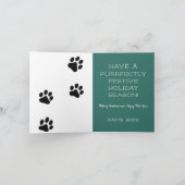 マイオウィクリスマスタブビーキャットウォーター色ホリデーカード シーズンカード (内部)