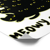 マイオウィクリスマスツリー黒猫スウェットシャツ ポスター (角)