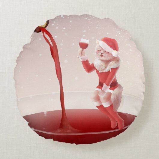 マイオウィクリスマストースト ラウンドクッション (正面)