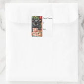 マイオウィクリスマスブラックキッテンホリデーギフトラベル スクエアシール (バッグ)