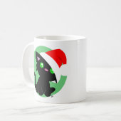 マイオウィクリスマス子猫マグ コーヒーマグカップ (正面左)