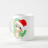 マイオウィクリスマス子猫マグ コーヒーマグカップ (正面左)