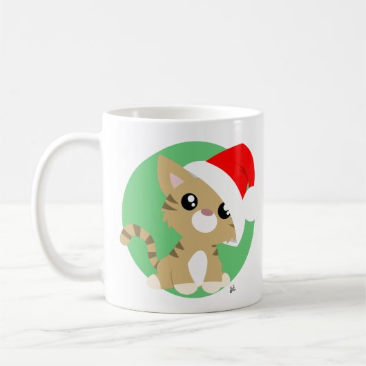 マイオウィクリスマス子猫マグ コーヒーマグカップ (左)