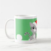 マイオウィクリスマス子猫マグ コーヒーマグカップ (左)