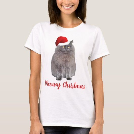 マイオウィクリスマス子猫 Tシャツ (正面)