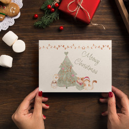 マイオウィクリスマス猫好き パーソナライズされた シーズンカード