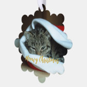 マイオウィクリスマス猫 オーナメントカード (左)