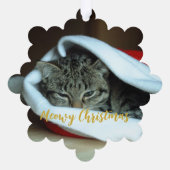マイオウィクリスマス猫 オーナメントカード (裏面)