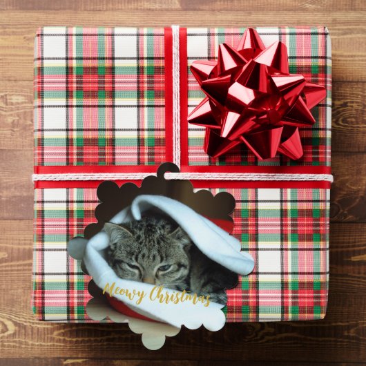 マイオウィクリスマス猫 オーナメントカード (インサイチュ (ギフト))