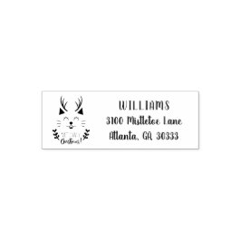 マイオウィクリスマス |かわいい猫差出人住所 セルフインキングスタンプ