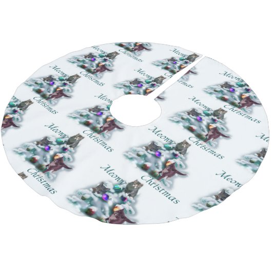 マイオウィクリスマス ブラッシュドポリエステルツリースカート (アングル)