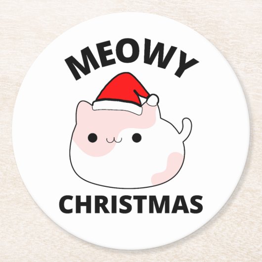 マイオウィクリスマス ラウンドペーパーコースター (正面)