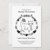 マイオウィークリスマスカラー可愛い猫 シーズンカード (正面)