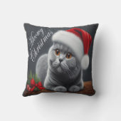 マイオウィークリスマスブリティッシュショートエアサンタ猫 クッション (裏面)