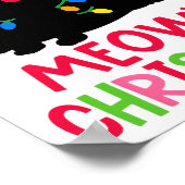 マイオウィーメリークリスマおもしろいネコ科 ポスター (角)