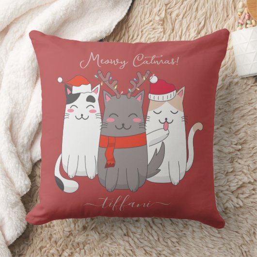 マイオウィーCATMASかわいいクリスマス猫カスタムたち クッション (ブランケット)