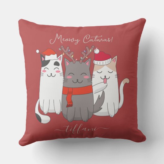 マイオウィーCATMASかわいいクリスマス猫カスタムたち クッション (裏面)