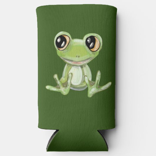 マイオスターグリーンフロッグフレンドセルツァークーラーボックス スリム缶クーラー (正面)