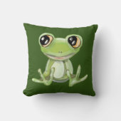 マイオファーグリーンフロッグフレンド装飾用クッション クッション (正面)