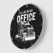 マイオフィス:トラック運転手のドメイン ラージ壁時計 (傾斜)
