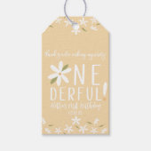 マイオンダーフル黄色のデイジーメッセージカード ギフトタグ (正面)