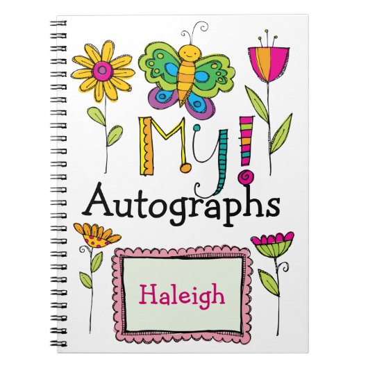 マイオートグラフブック – SRF ノートブック (正面)