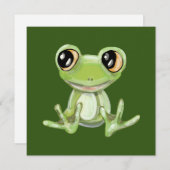 マイオールグリーンカエル友だちホリデーカード シーズンカード (正面/裏面)