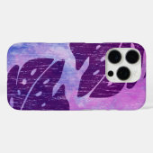 マイカイハワイアンモンステラ葉タイ – 染料ブレンドバイオレット Case-Mate iPhoneケース (裏面 (横))