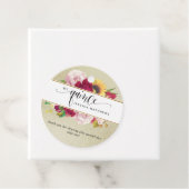 マイカインレッド、金ゴールドとイエローフローラ、メッセージカード フェイバータグ (インサイチュ)