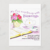 マイカップのオーバーフロー感動的はがき ポストカード (正面)