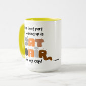 マイカップのキャットヘアユーモアのある猫好きマグカップ マグカップ (正面左)