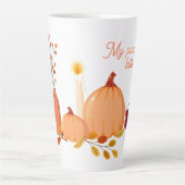 マイカボチャラテ – 大きな感謝祭ラテマグ カフェラテマグ (正面)