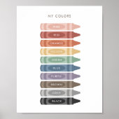 マイカラーズクレヨン教育教室デコール ポスター (正面)