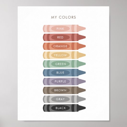 マイカラーズクレヨン教育教室デコール ポスター (正面)