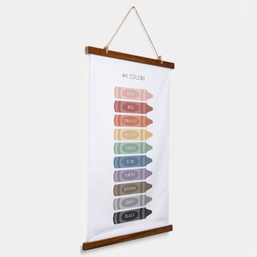 マイカラーズクレヨン教育教室デコール 吊り下げ型タペストリー (傾斜あり)