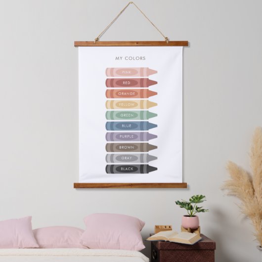 マイカラーズクレヨン教育教室デコール 吊り下げ型タペストリー (寝室)