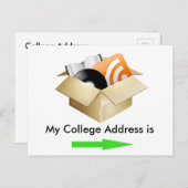 マイカレッジのアドレス案内はがき 案内ポストカード (正面/裏面)