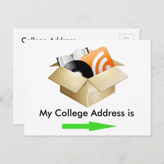 マイカレッジのアドレス案内はがき 案内ポストカード (正面/裏面)