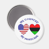 マイカントリーマイアフリカンアメリカン伝統 マグネット (正面/裏面)