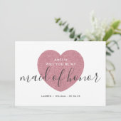 マイカードになりますか-メイド・オブ・オーナー（花嫁付き添い人）がきらめきました 招待状 (スタンド正面)