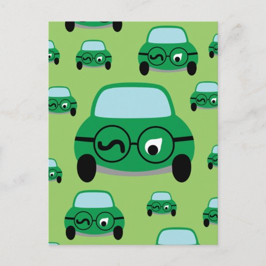 マイカー頭が切れる ポストカード (正面)