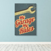 マイガレージのルール キャンバスプリント (インサイチュ (ウッドフロア))