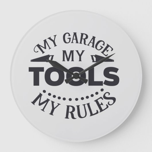 マイガレージのルール ラージ壁時計 (正面)