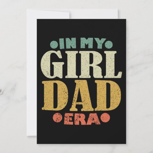 マイガールパパエラヴィンテージ父の日おもしろい 招待状 (正面)