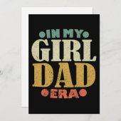 マイガールパパエラヴィンテージ父の日おもしろい 招待状 (正面/裏面)