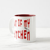 マイキッチンことわざカスタマイズ可能なマグカップ ツートーンマグカップ (正面左)